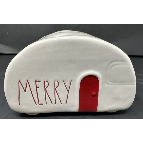 RAE DUNN MERRY CAMPER TRAILER White Red LL Long Letter Table Decor Christmas - Picture 9 of 9